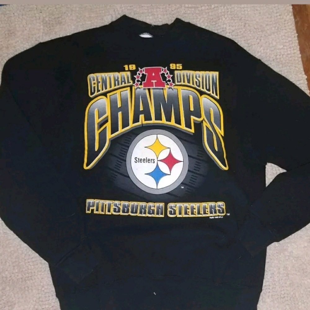 Vtg 1995 pittsburgh steelers sweat shirt L